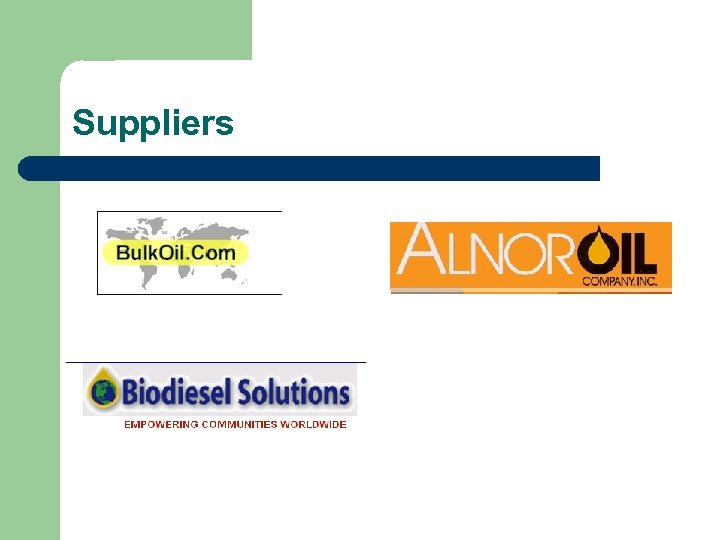 Suppliers 