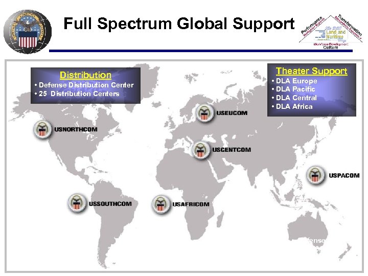 Full Spectrum Global Support Distribution • Defense Distribution Center • 25 Distribution Centers 5