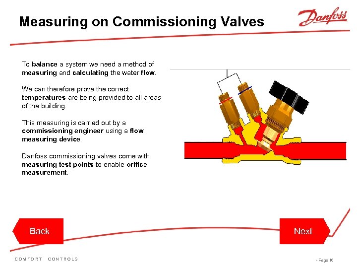 Measuring on Commissioning Valves To balance a system we need a method of measuring