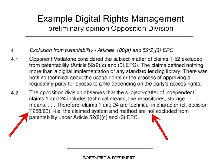 Example Digital Rights Management - preliminary opinion Opposition Division - BOEHMERT & BOEHMERT 