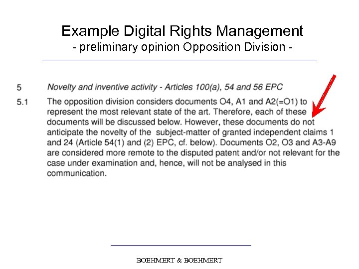 Example Digital Rights Management - preliminary opinion Opposition Division - BOEHMERT & BOEHMERT 