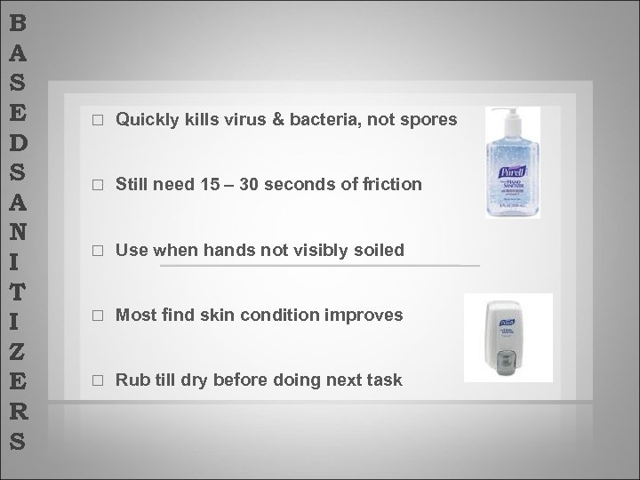 B A S E D S A N I T I Z E R