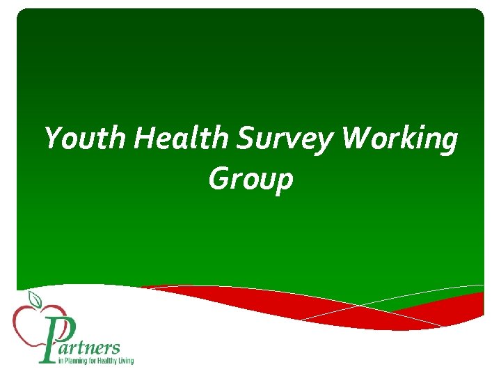 Youth Health Survey Working Group 