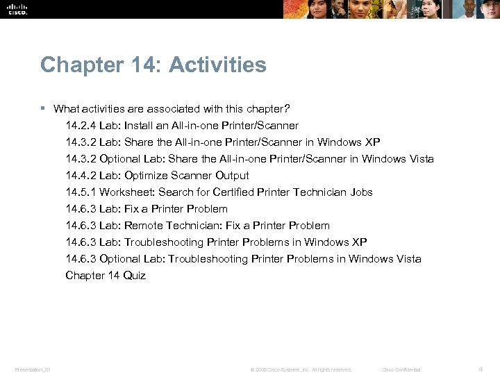 Chapter 14: Activities § What activities are associated with this chapter? 14. 2. 4