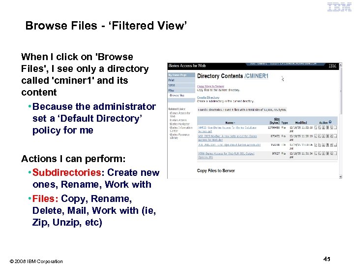 Browse Files - ‘Filtered View’ When I click on 'Browse Files', I see only