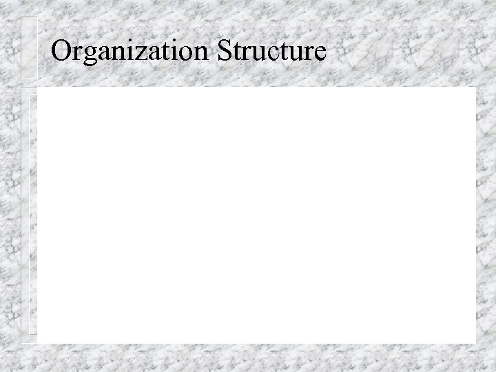Organization Structure 