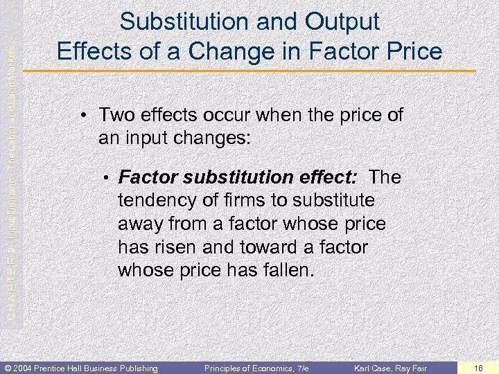 C H A P T E R 9: Input Demand: The Labor and Land