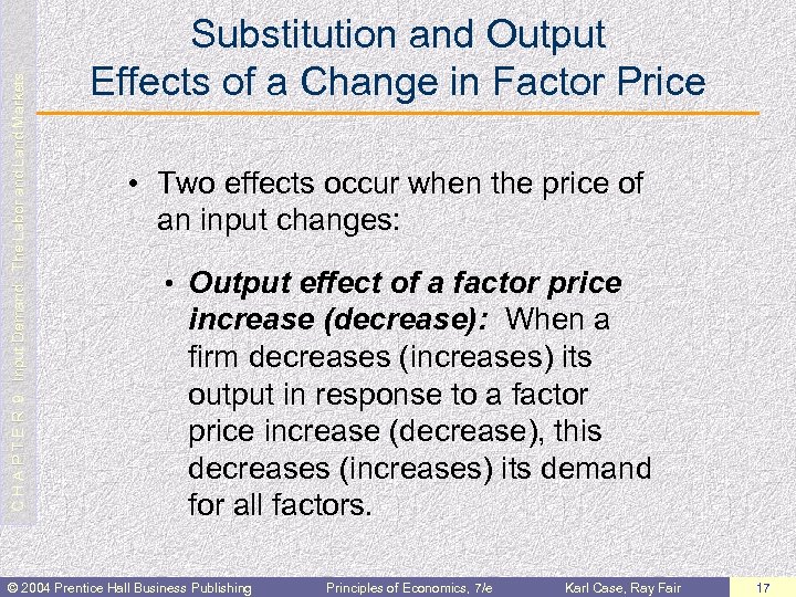 C H A P T E R 9: Input Demand: The Labor and Land