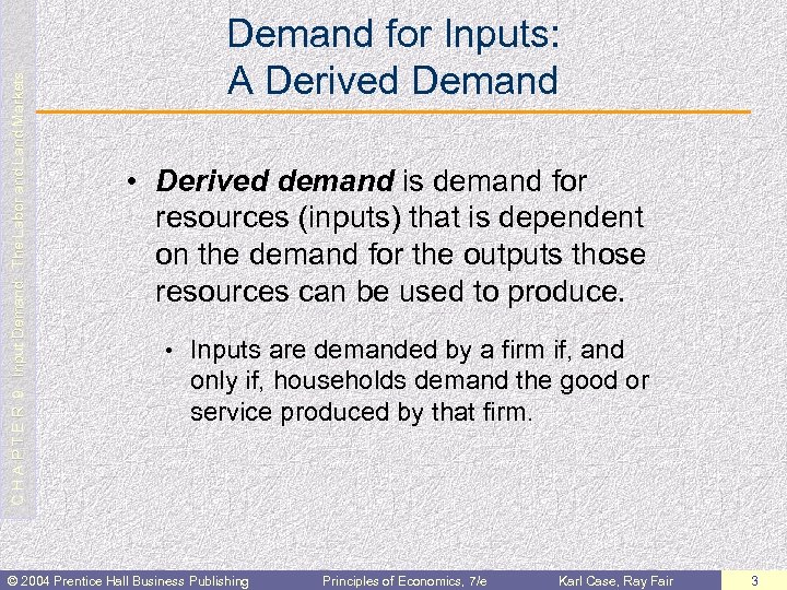 C H A P T E R 9: Input Demand: The Labor and Land