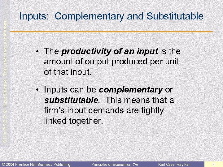 C H A P T E R 9: Input Demand: The Labor and Land