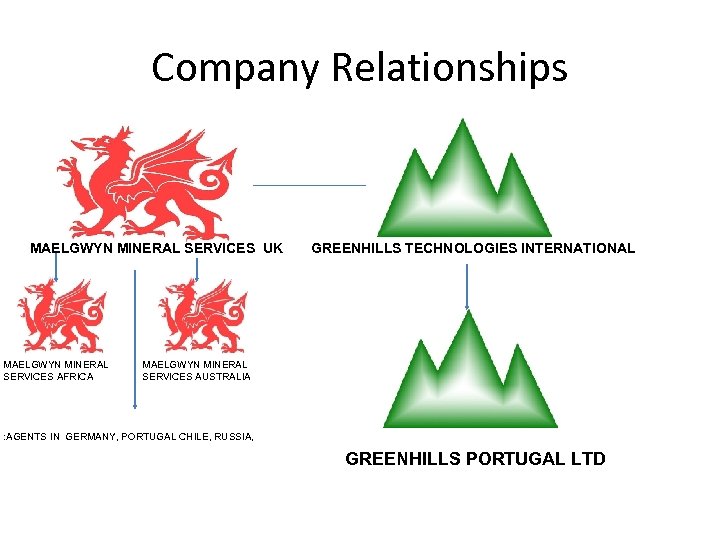 Company Relationships MAELGWYN MINERAL SERVICES UK MAELGWYN MINERAL SERVICES AFRICA GREENHILLS TECHNOLOGIES INTERNATIONAL MAELGWYN