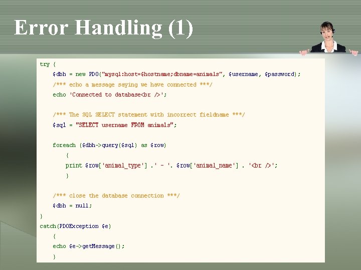 Error Handling (1) 