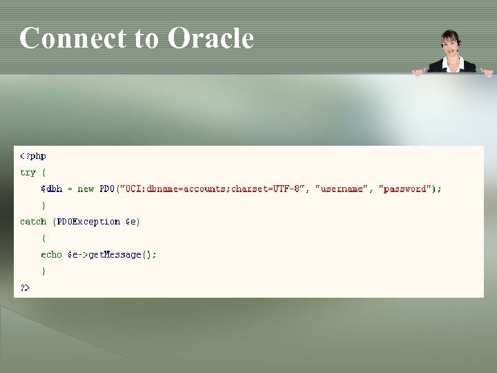 Connect to Oracle 