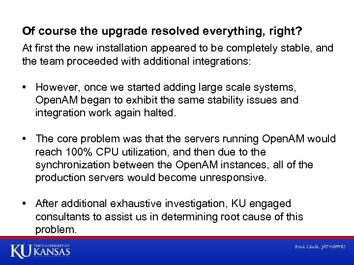 Of course the upgrade resolved everything, right? At first the new installation appeared to