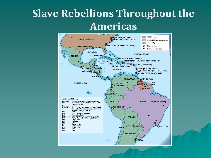 Slave Rebellions Throughout the Americas 