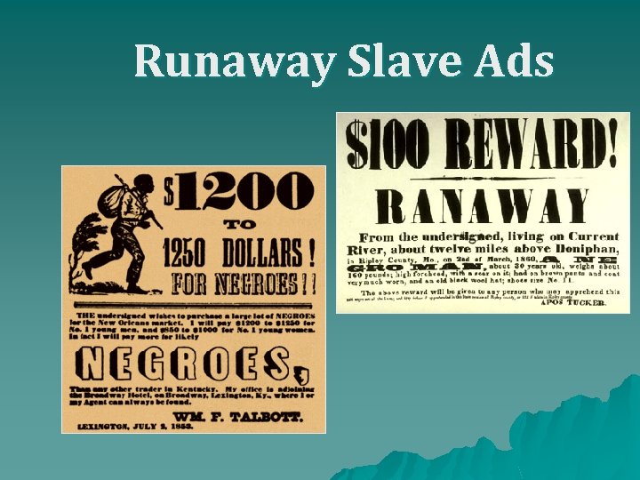 Runaway Slave Ads 