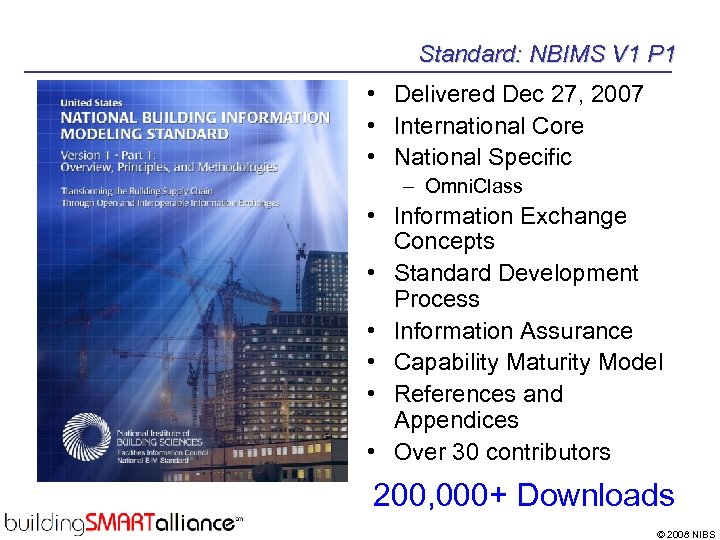 Standard: NBIMS V 1 P 1 • Delivered Dec 27, 2007 • International Core