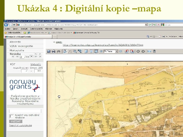 Ukázka 4 : Digitální kopie –mapa 
