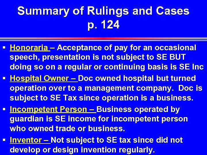 Summary of Rulings and Cases p. 124 § Honoraria – Acceptance of pay for