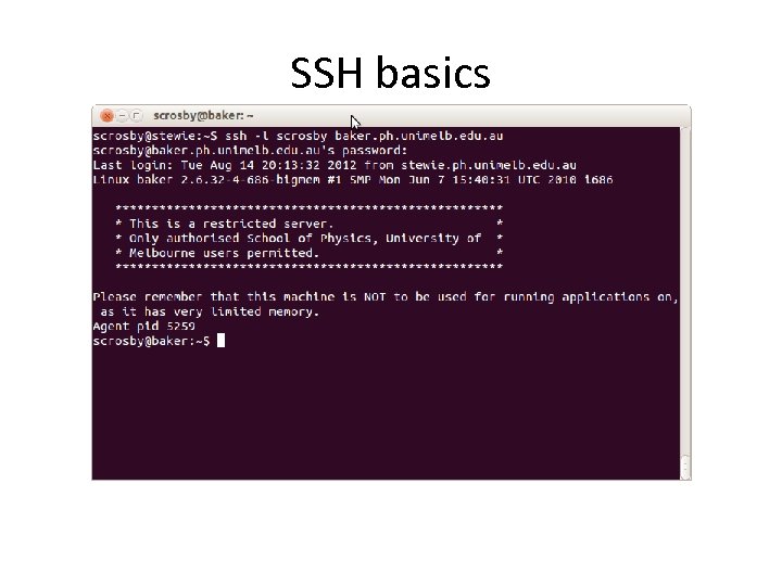 SSH basics 