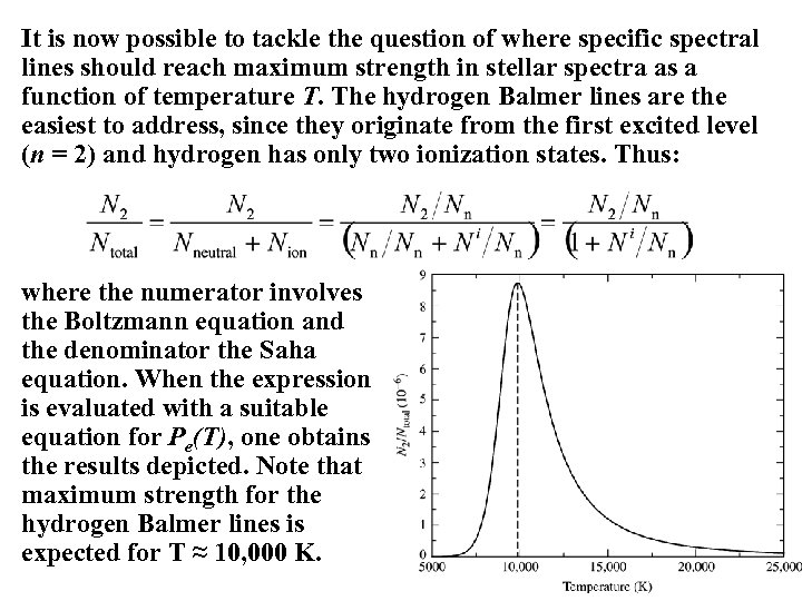 It is now possible to tackle the question of where specific spectral lines should