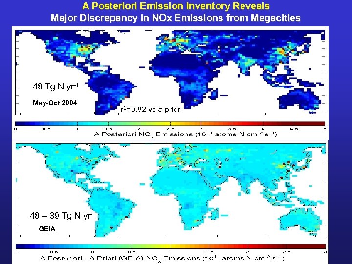 A Posteriori Emission Inventory Reveals Major Discrepancy in NOx Emissions from Megacities 48 Tg