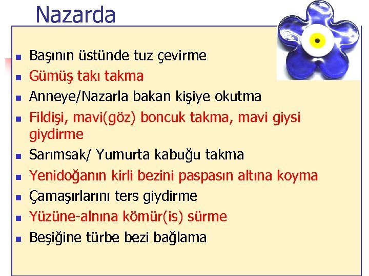 Nazarda n n n n n Başının üstünde tuz çevirme Gümüş takı takma Anneye/Nazarla