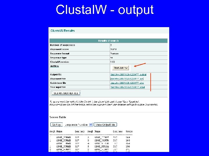 Clustal. W - output 