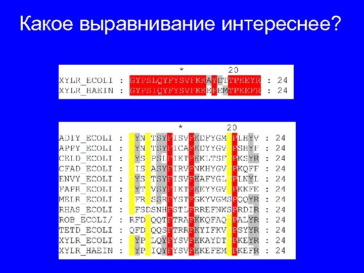 Какое выравнивание интереснее? 