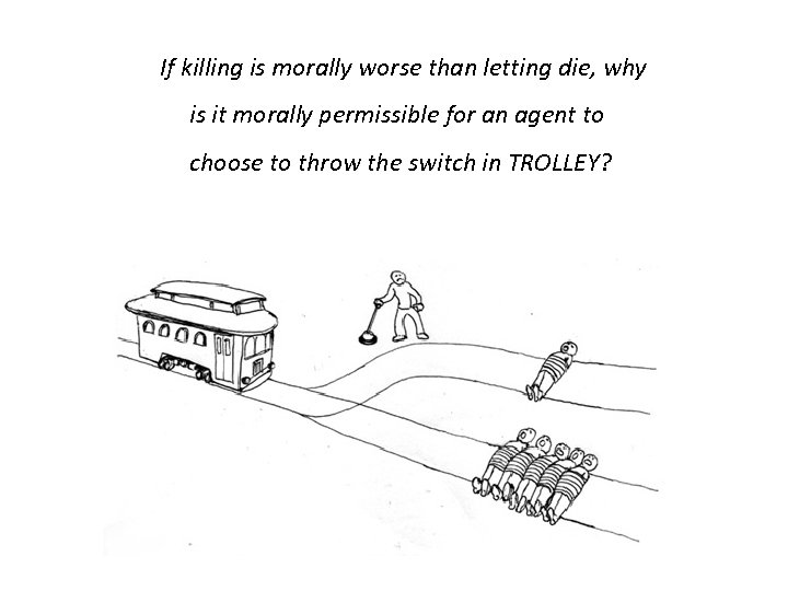 If killing is morally worse than letting die, why is it morally permissible for