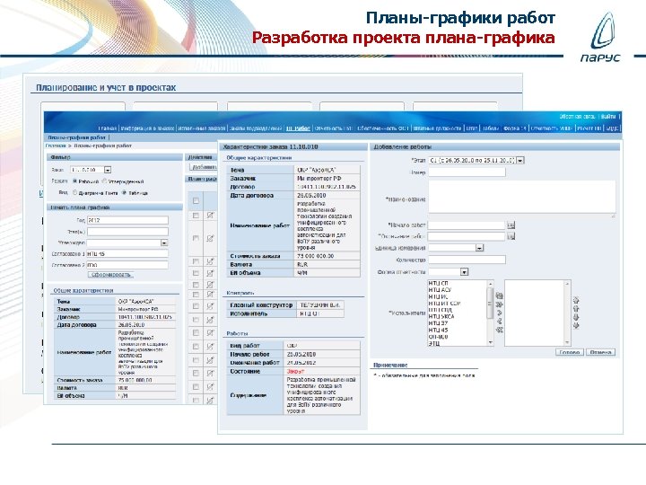 Планы-графики работ Разработка проекта плана-графика 