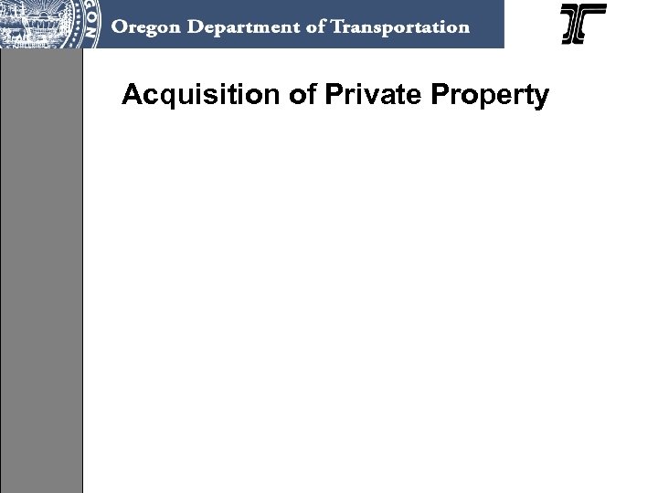 Acquisition of Private Property 