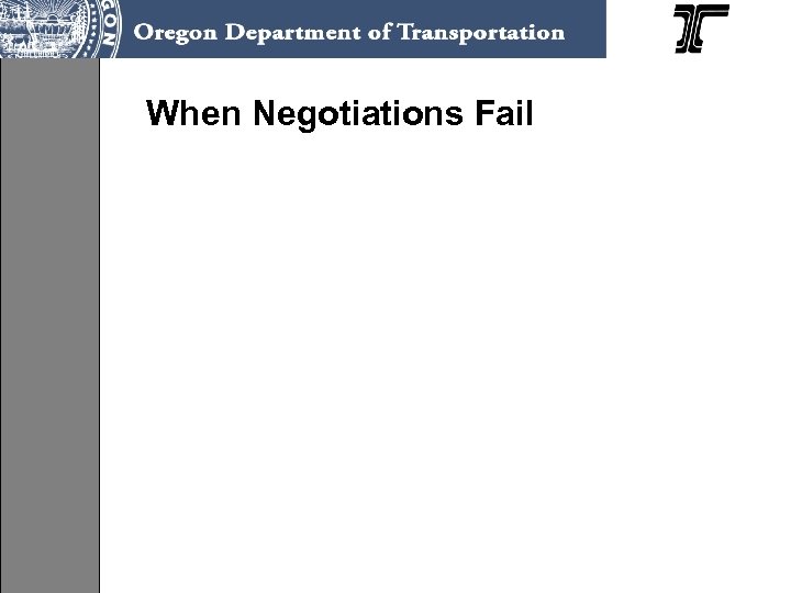 When Negotiations Fail 