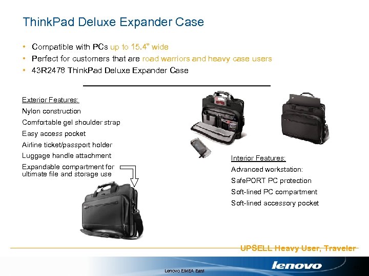 Think. Pad Deluxe Expander Case • Compatible with PCs up to 15. 4” wide