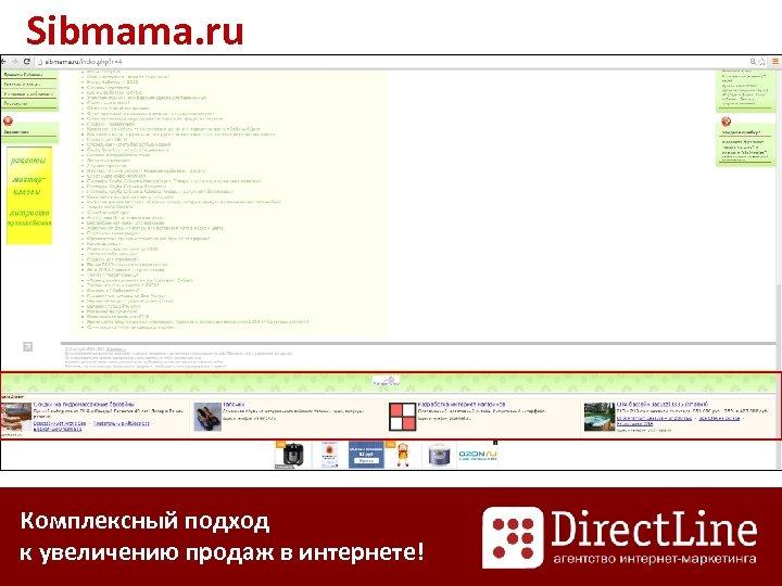 Sibmama. ru Комплексный подход к увеличению продаж в интернете! 
