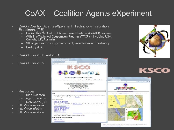 Co. AX – Coalition Agents e. Xperiment • Co. AX (Coalition Agents e. Xperiment)