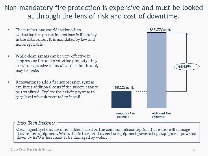 Non-mandatory fire protection is expensive and must be looked at through the lens of