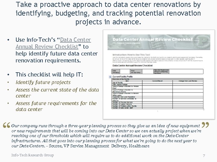 Take a proactive approach to data center renovations by identifying, budgeting, and tracking potential