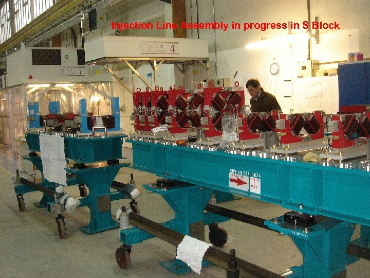 Injection Line Assembly in progress in S Block ALICE Stakeholder meeting - Feb 2009