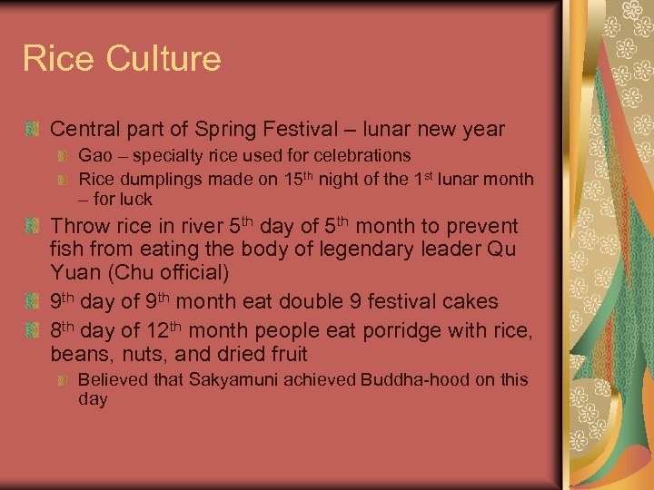 Rice Culture Central part of Spring Festival – lunar new year Gao – specialty