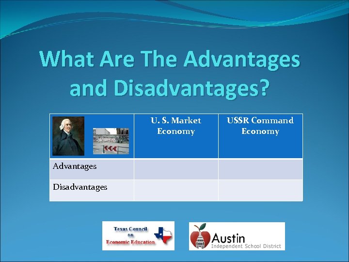 What Are The Advantages and Disadvantages? U. S. Market Economy Advantages Disadvantages USSR Command