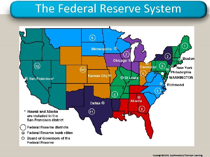 The Federal Reserve System Copyright© 2003 Southwestern/Thomson Learning 