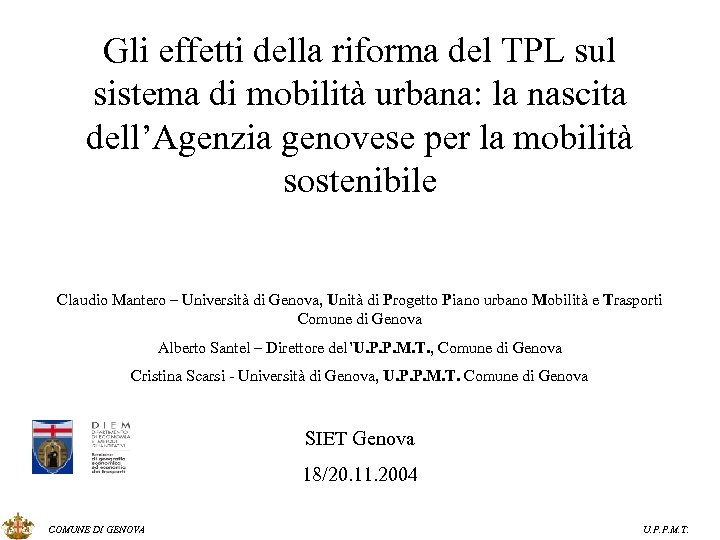 Gli effetti della riforma del TPL sul sistema di mobilità urbana: la nascita dell’Agenzia