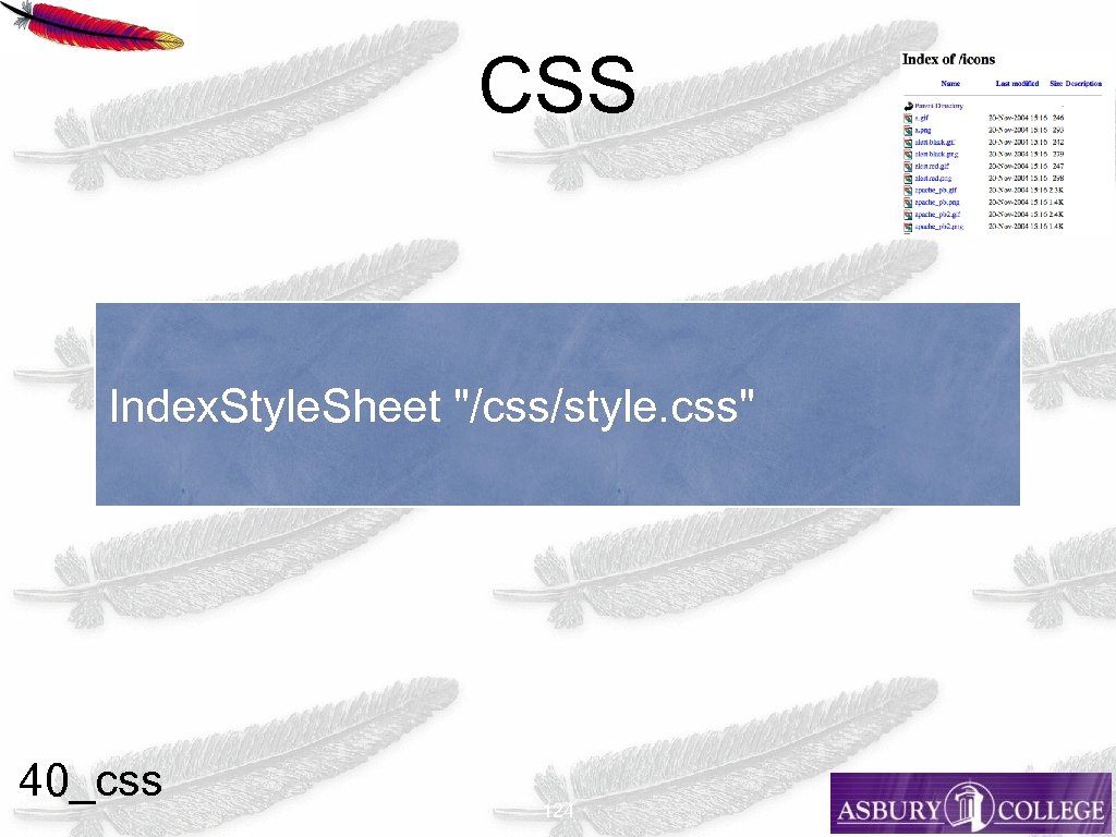 CSS Index. Style. Sheet "/css/style. css" 40_css 124 