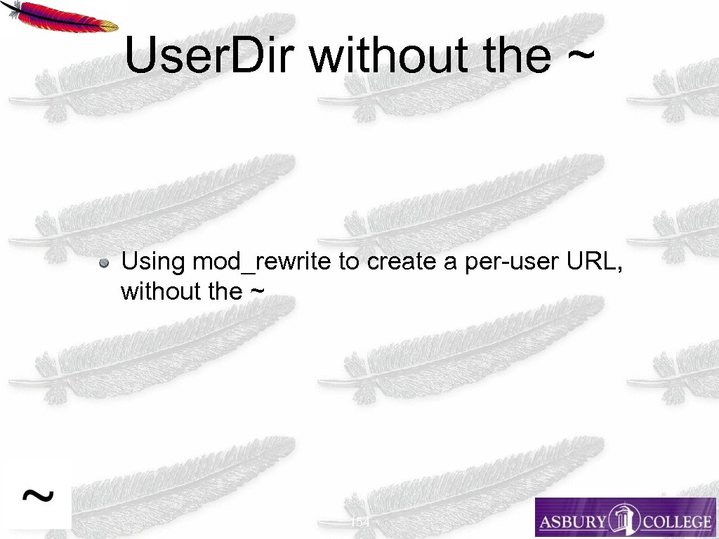 User. Dir without the ~ Using mod_rewrite to create a per-user URL, without the