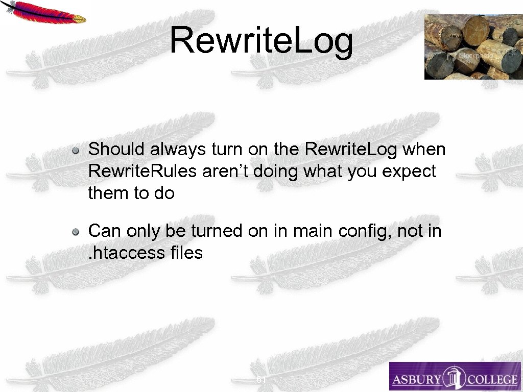 Rewrite. Log Should always turn on the Rewrite. Log when Rewrite. Rules aren’t doing