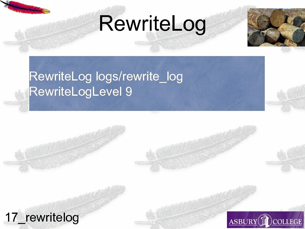 Rewrite. Log logs/rewrite_log Rewrite. Log. Level 9 17_rewritelog 52 