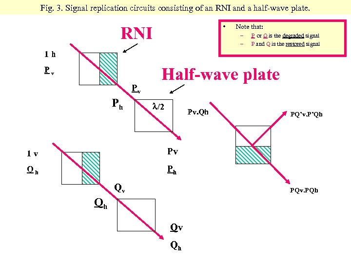 Fig. 3. Signal replication circuits consisting of an RNI and a half-wave plate. •