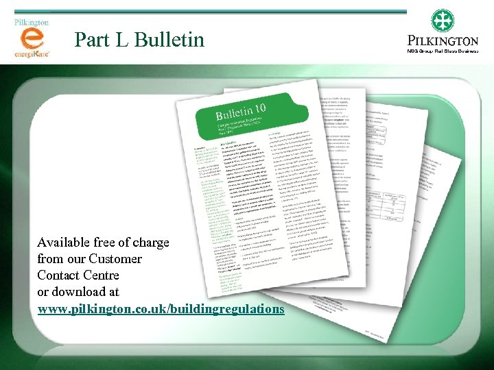Part L Bulletin Layout and weblink overlaps two lines ? Available free of charge