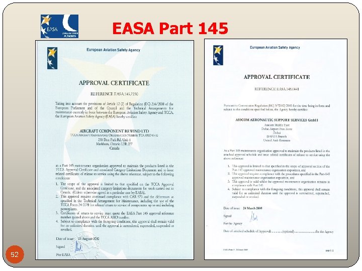 EASA Part 145 52 Mar-18 